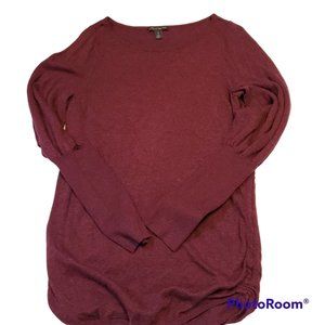Pea In The Pod Maternity Burgundy Sweater Long Sleeves Long Cuffs Size Large EUC